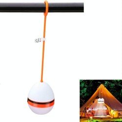 2 PCS LED Portable Lantern Camping Light Silicone Lanyard Hanging Tent Lamp(Orange)