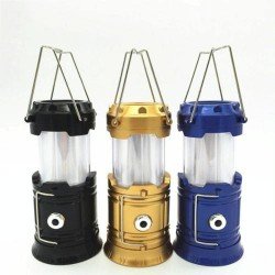 Outdoor Camping Tent Light Portable Lantern Flame Lamp(Blue)