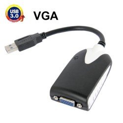 USB 3.0 to VGA Display Adapter, Resolution: 1920 x 1080(Black)