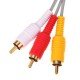 1.8m Component cable Audio Video AV Composite 3 RCA Cable for sharpest video Main 480p video output for Nintendo Wii console