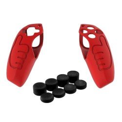 Game Handle Non-Slip Silicone Protective Cover Thumb Thicker Sleeve Rocker Cap For PS5(Red)