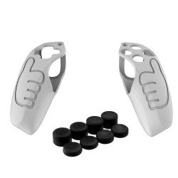 Game Handle Non-Slip Silicone Protective Cover Thumb Thicker Sleeve Rocker Cap For PS5(White)