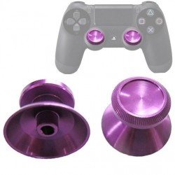 2 PCS Aluminium Humbsticks Thumb Joysticks 3D Cap Shell Mushroom Caps for PS4(Purple)