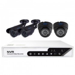 szsinocam SN-NVK-6004BD210 4CH HD 720P P2P 1.0 Mega Pixel IP Camera NVR Kit, Support Night Vision / Motion Detection