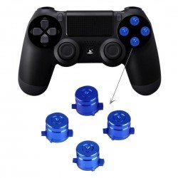 Aluminum Metal Buttons for PS4 9mm Mod Kits Bullet(Blue)