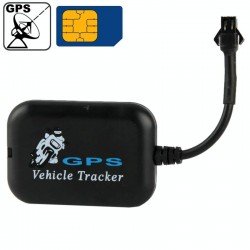 Mini Vehicle Motorcycle Bike LBS / SMS / GSM / GPRS Real Time Tracker Monitor Tracking(Black)