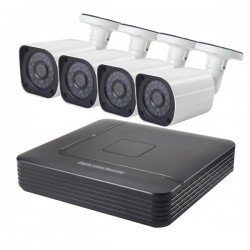 COTIER A4B6 4Ch 720P 1.0 Mega Pixel Bullet IP Camera NVR Kit, Support Night Vision / Motion Detection, IR Distance: 15m