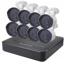 COTIER A8B2 8Ch 960P 1.3 Mega Pixel Bullet IP Camera NVR Kit, Support Night Vision / Motion Detection, IR Distance: 20m