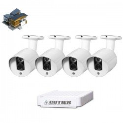 COTIER N4B3-Mini/L 4Ch 720P P2P ONVIF 1.0 Mega Pixel IP Camera NVR Kit, Support Night Vision / Motion Detection