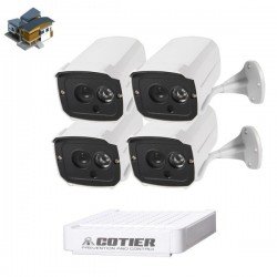 COTIER N4B7-Mini/L 4 Ch 720P 1.0 Mega Pixel IP Camera NVR Kit, Support Night Vision / Motion Detection, IR Distance: 20m