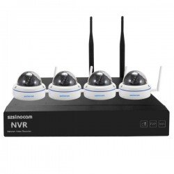 szsinocam SN-NVK-4006W10 4CH 720P 2.4GHz Full WiFi 1.0 Mega Pixel Dome IP Camera NVR Kit, Support Night Vision