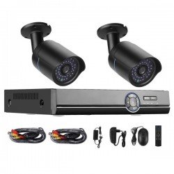 COTIER A2B5 720P 1.0 Mega Pixel 2 x Bullet AHD Cameras AHD DVR Kit, Support Night Vision / Motion Detection