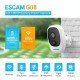 ESCAM G08 HD 1080P IP65 Waterproof PIR IP Camera without Solar Panel, Support TF Card / Night Vision / Two-way Audio (White)