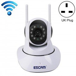 ESCAM G02 720P 1/4 inch PTZ WiFi IP Camera, Support Motion Detection / Night Vision, IR Distance: 8m(UK Plug)