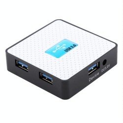 4 Ports USB 3.0 HUB with 80cm USB Cable, 5Gbps Super Speed, Plug and Play(White)