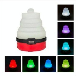 2 PCS Portable Emergency Camping Lantern Tent Soft Light Outdoor Hanging 5 LED Bulb(Red)