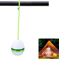 2 PCS LED Portable Lantern Camping Light Silicone Lanyard Hanging Tent Lamp(Green)